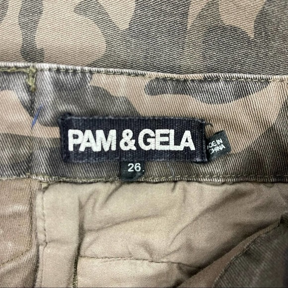 Pam & Gela Camouflage Ankle Jeans with Stripes - Picture 8 of 11